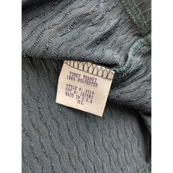 Vintage Funky Franky Made in USA Size XL Dark Green Pullover Logo - Picture 9 of 12